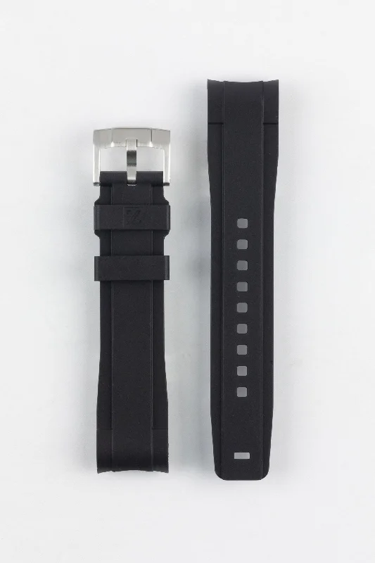 ZEALANDE ZBC01 Rubber Watch Strap for Omega Seamaster in BLACK